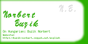 norbert buzik business card